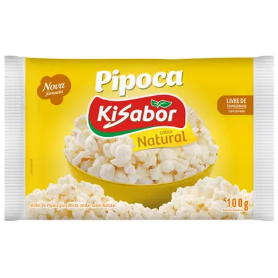 Pipoca para micro-ondas Kisabor Natural