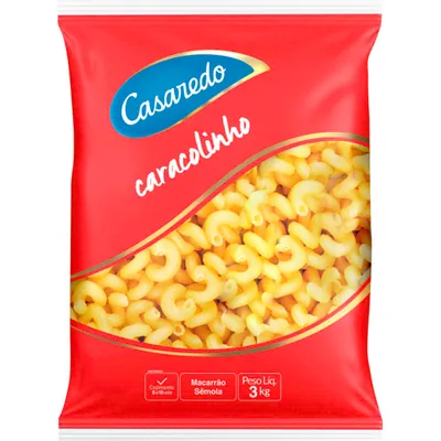 Macarrão Casaredo sêmola caracolinho 3 kg