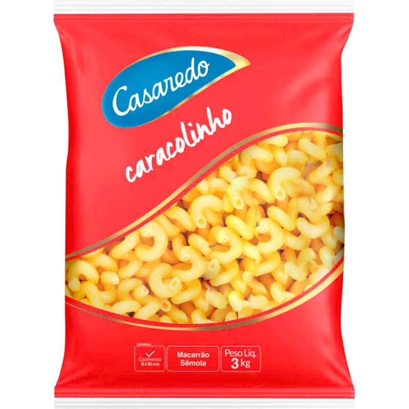 Macarrão Casaredo sêmola caracolinho 3 kg