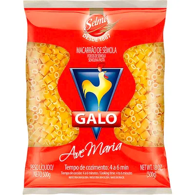 Macarrão Galo sêmola ave-maria 500 g