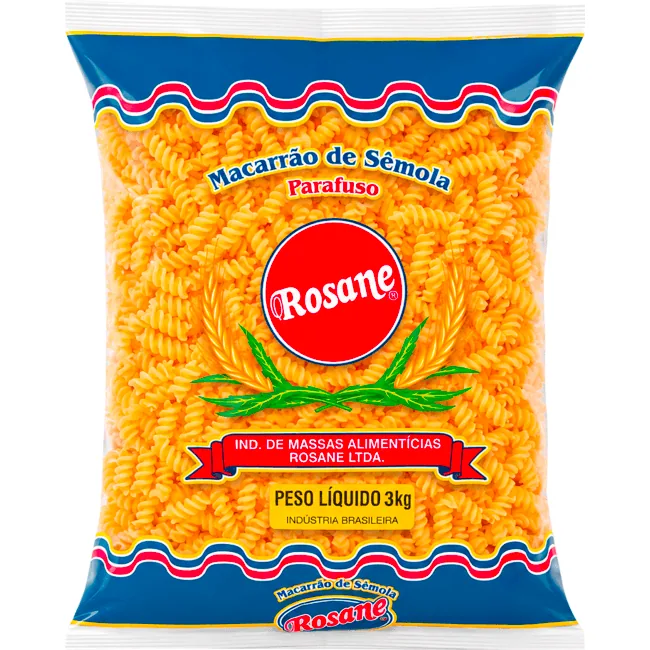 Macarrão Rosane sêmola parafuso 3 kg