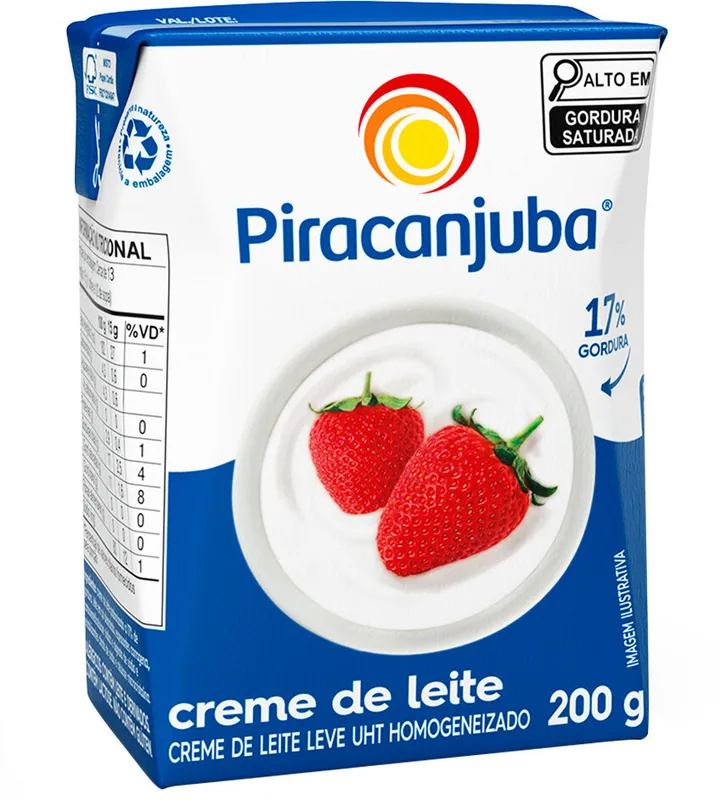 Creme de leite Piracanjuba 200 g