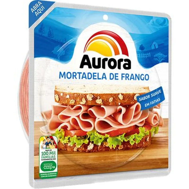 Mortadela de frango fatiada Aurora 180 g