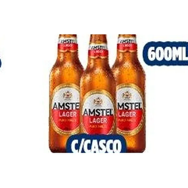 Cerveja Amstel garrafa 600 ml (c/casco)