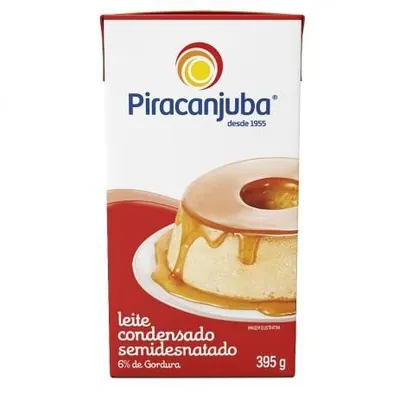 Leite condensado Piracanjuba semidesnatado 395 g