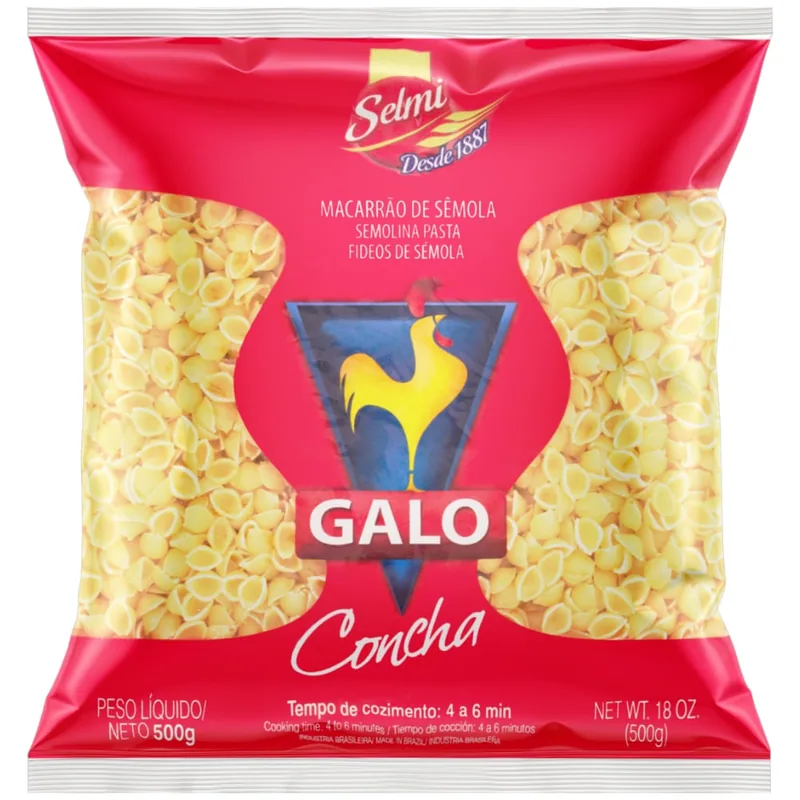 Macarrão Galo sêmola concha 500 g