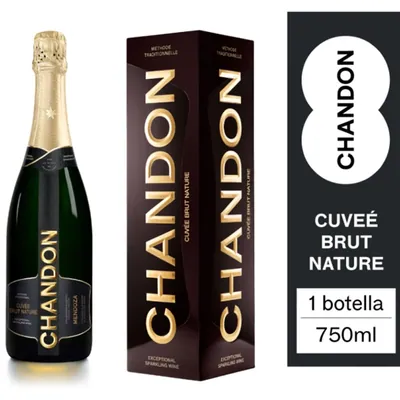 Espumante Chandon Brut Nature con estuche