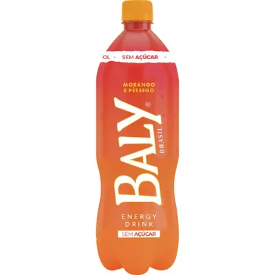 Energético Baly Morango e Pêssego Zero 1 L