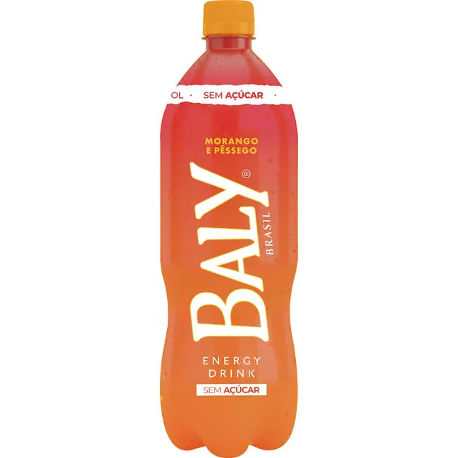 Energético Baly Morango e Pêssego Zero 1 L
