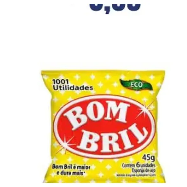 Esponja de aço Bombril com 6 unidades