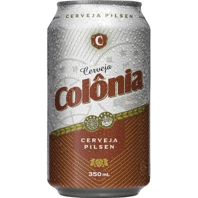 Cerveja pilsen Colônia lata 350 ml