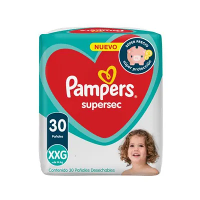 Pañales Pampers Supersec XXG x30