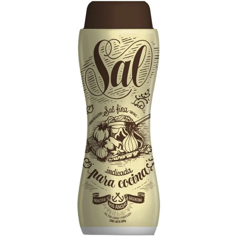 Sal fina Dos Anclas salero 500 g