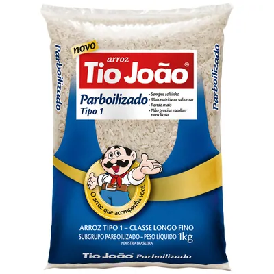 Arroz Tio João parboilizado 1 kg