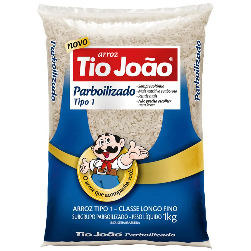 Arroz Tio João parboilizado 1 kg