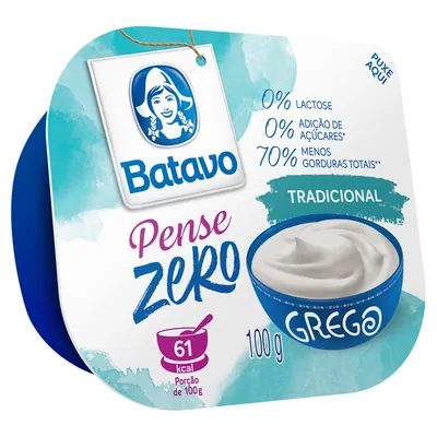 Iogurte grego Batavo Pense Zero 100 g (sabores)