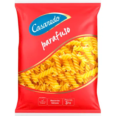 Macarrão Casaredo sêmola parafuso 3 kg