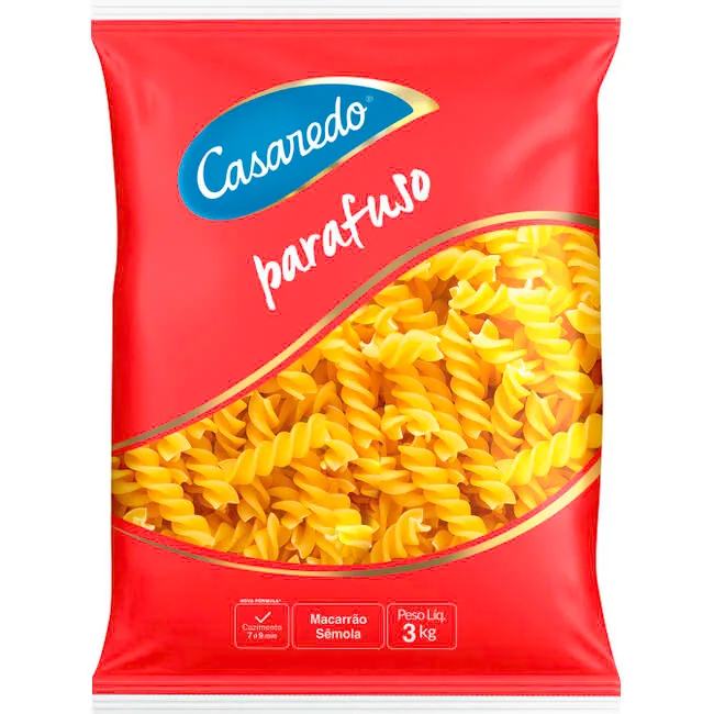 Macarrão Casaredo sêmola parafuso 3 kg