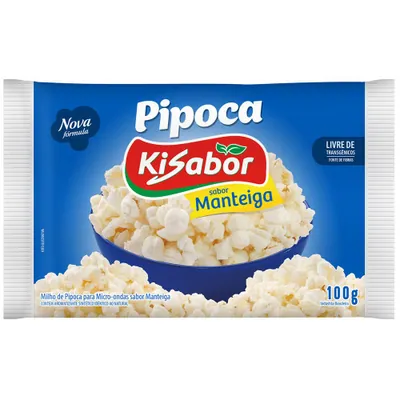 Pipoca para micro-ondas Kisabor Manteiga