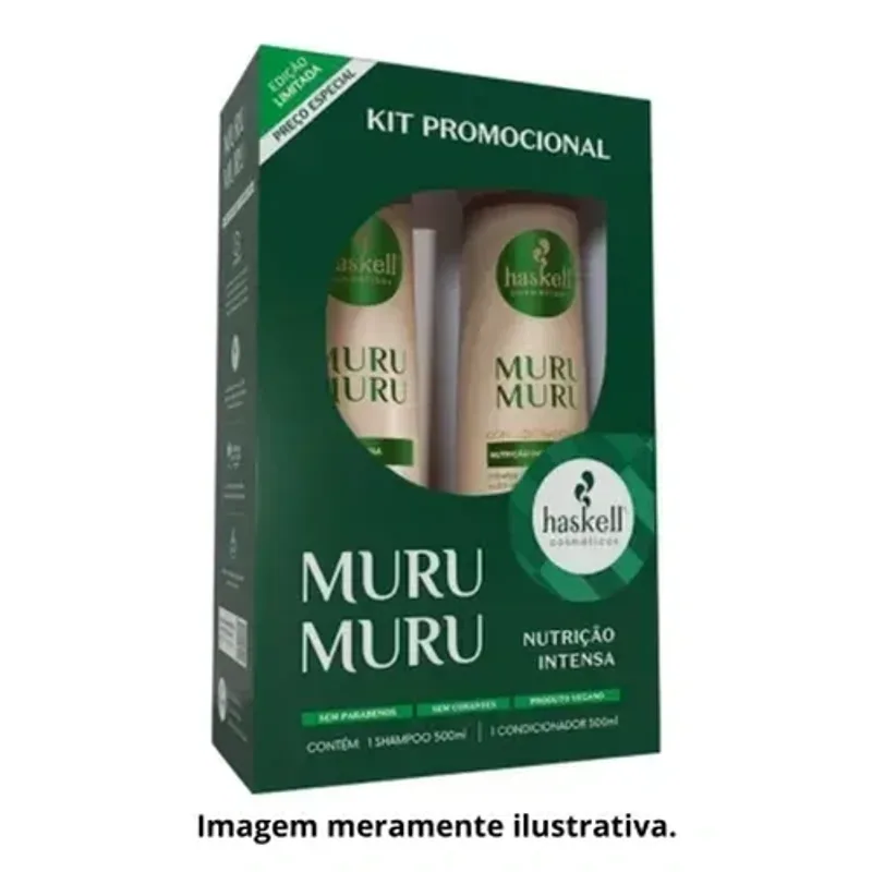 Kit Haskell Murumuru Shampoo 500 ml + Condicionador 500 ml