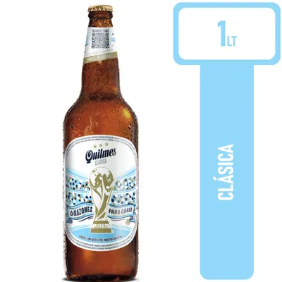 Cerveza Quilmes Clásica botella 1 L