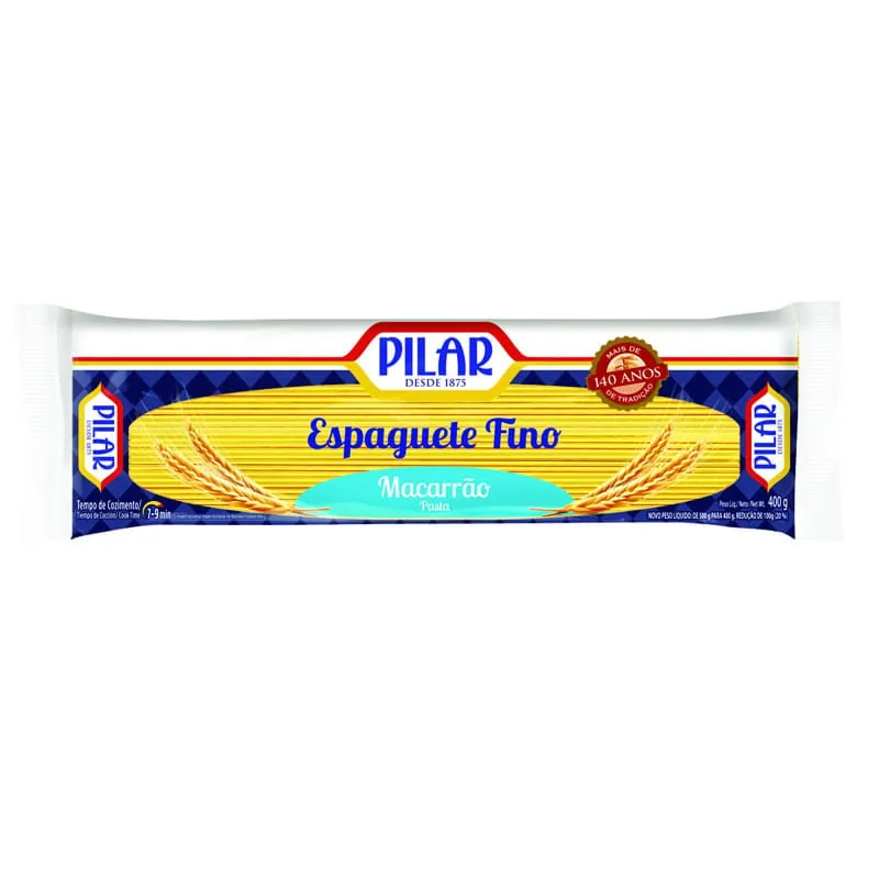 Massa Pilar Espaguete Fino 400 g
