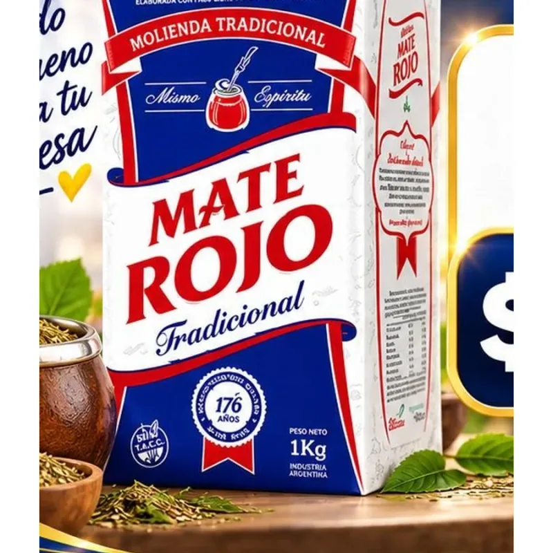 Yerba Mate Rojo Tradicional 1 kg