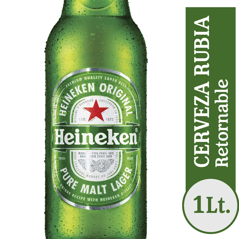 Cerveza Heineken botella 1 L