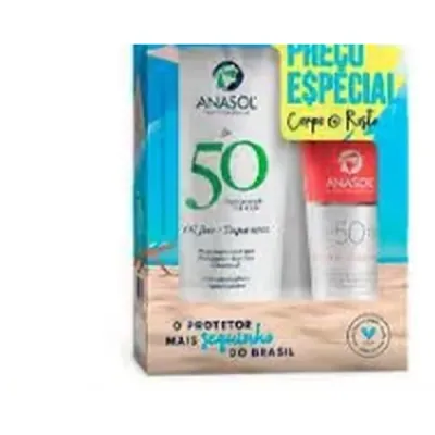 Kit Anasol protetor solar corpo + facial FPS 50