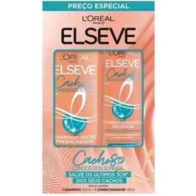 Kit Elseve Cachos Longos dos Sonhos Shampoo 375 ml + Condicionador 170 ml