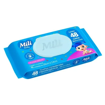 Toalhas umedecidas Mili Baby 48 un