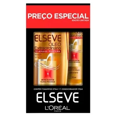 Kit L'Oréal Elseve Óleo Extraordinário Shampoo 375 ml + Condicionador 170 ml