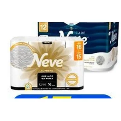 Papel higiênico Neve folha tripla 12 rolos 20 m (Supreme ou Toque das Ondas)